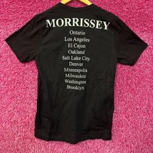 Morrissey Big Face James Dean & Tour Stops Goth Band Tee M thumbnail 3