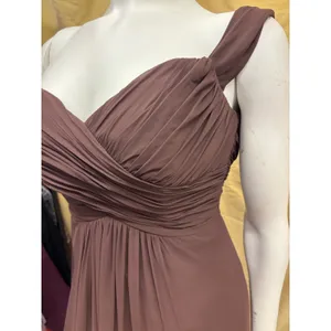 Dessy Collection Vivian Diamond‎ Espr. Brown Bridesmaid Gown Dress 1D22 Size 12 thumbnail 2