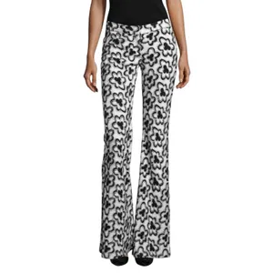 Alexis Dagmar Wildflower Flare-Leg‎ Pants Black White Sz S thumbnail 2
