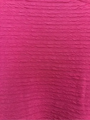 Women's Fuchsia Shift Dress - Casual Short Sleeve textured fabric and pockets XL thumbnail 3