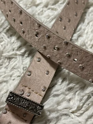 Vintage Belt Women’s Crocodile Embossed Western Beige Belt One Size thumbnail 5