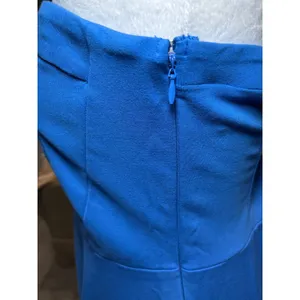 Hollister Royal Blue Strapless Skater Skirt Dress Large Corset Top‎ Stretch thumbnail 6