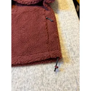 Alpine Design Womens M‎ Sherpa Fleece Pullover Quarter Snap Neck Dark Auburn NWT thumbnail 5