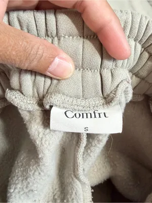 Comfrt Women’s Tranquil Sweatpants Jogger Oversized Heavyweight Fleece Cement S thumbnail 9