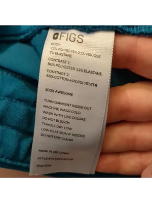 Figs teal jogger scrub pants size XXS thumbnail 6
