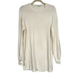 Reformation Cream Long Sleeve Tunic Sweater Womens XS Casual Pullover thumbnail 2