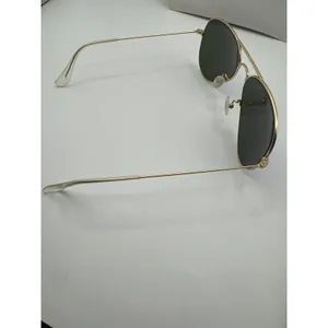 AQS Women Aviator Sunglasses Gold Purple Teal Mirrored‎ Lens with Case & Cloth thumbnail 5