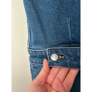 Outerknown Small Denim Vintage Style Jean Romper Collared Button Down Blue thumbnail 7