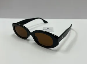 Retro oval sunglasses /90s brown oval sunglasses thumbnail 2