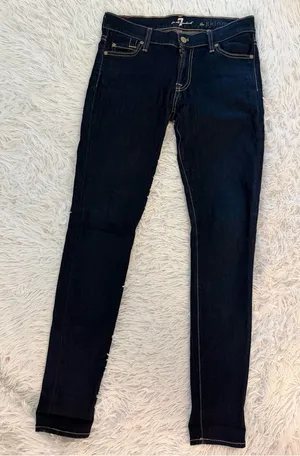 7 For All Mankind The Skinny Jeans Size 27 Dark Wash thumbnail 1