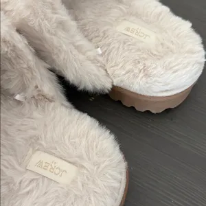 Sueded scuff slippers‎ Slip On in Desert Khaki Size 9 thumbnail 3