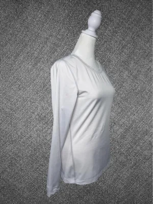 White Long Sleeve Performance Athletic Base Layer Size L thumbnail 3