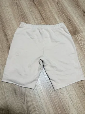Aerie Sweat Shorts Women's S Cream Raw Hem High Waist Pull On French Terry thumbnail 2