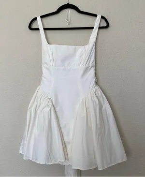 HOUSE OF CB 'Florianne' Ivory Bow Mini Dress size S thumbnail 6