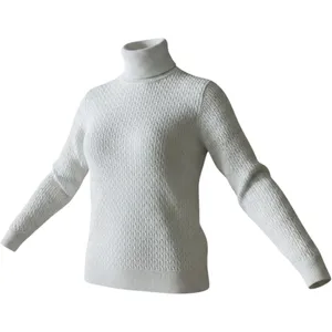 Lands End Preppy Turtleneck Womens XL White Cable Knit Classic Sweater thumbnail 1