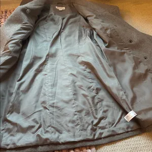 NWOT Merona® Women's Shawl Collar Coat Brown/taupe Pea Coat sz small thumbnail 4