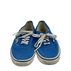 Vans Unisex Blue Lace Up Canvas Low Top Rubber Casual Flat Sneakers Shoes Size 8 thumbnail 2