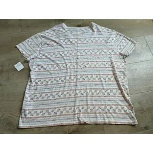 NWT Womens Free People Nina Boheme Printed Tee in Taupe short sleeve tshirt sz S thumbnail 4
