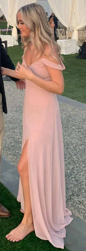 Light Pink Prom Dress Size 2 thumbnail 1