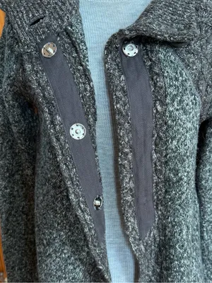 Prana Angelica Duster Cardigan, Wool Mohair Blend, Long Line, Heather Charcoal thumbnail 10