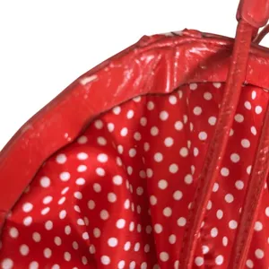 Coldwater Creek Woven Straw Tote Bag Red Leather Trim Flower Accent ‎ Vacation thumbnail 16