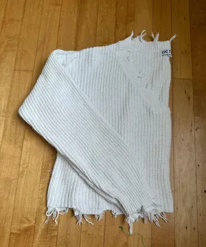 Rock n rags white cropped sweater thumbnail 2