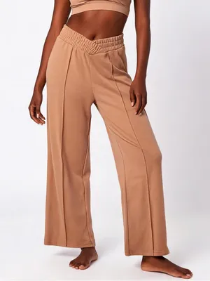 ANRABESS | Tan Crossover Wide Leg Joggers Sz M thumbnail 1