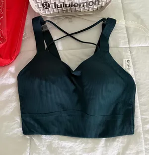 New lululemon like a cloud ribbed support bra thumbnail 1