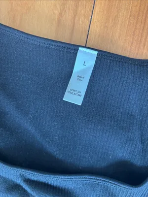 Black ribbed bodysuit Size L thumbnail 4