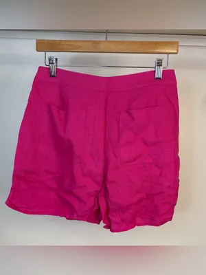 NWT Moon River Bright Fuchsia Button-Front Women’s Shorts Sz medium thumbnail 4