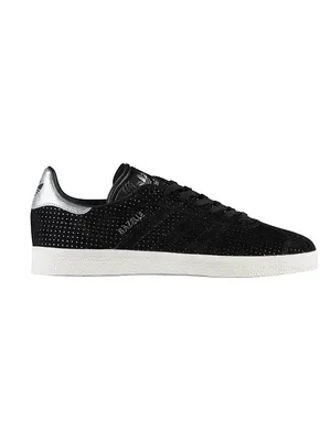 Adidas Gazelle Core Black suede Silver Metallic polka dots shoe sneakers 6.5 38 thumbnail 2