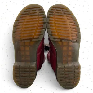 Dr. Martens Triumph Boots Red Oxblood Leather Pirate Fold Down Floral Boots US 9 thumbnail 12