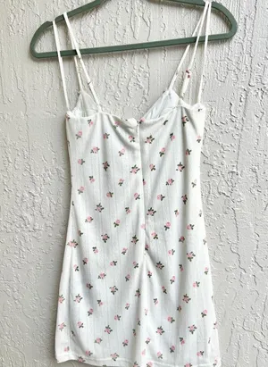 NWT Princess Polly xx Sleeveless Floral Print Taran Mini Dress White Womens US 4 thumbnail 4