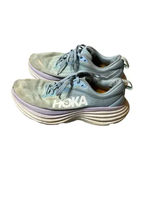 Hoka Bondi 8 Women Size 8 B Airy Blue Running Walking Shoes Sneaker 1127952 thumbnail 3
