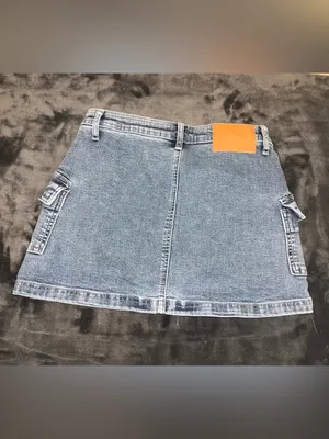 Princess Polly Grishea Low Rise Denim Skirt Size 4 New with tag thumbnail 9