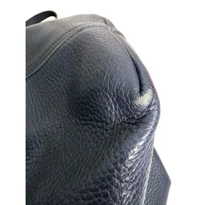 Cuyana Navy Blue Pebbled Leather Slouchy Shoulder Bag thumbnail 4