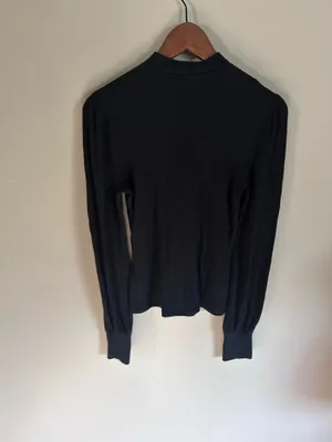 Abercrombie & fitch | black ribbed long sleeve cuffed top thumbnail 5