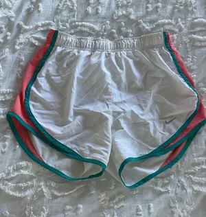Nike White Dri-Fit Running Shorts thumbnail 1