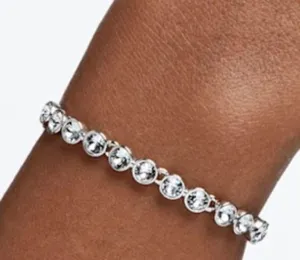 Swarovski Crystal and Rhodium classic tennis bracelet thumbnail 2