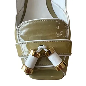 Tory Burch Ella Wedge‎ Slingback Peep Toe Patent Sandals 7 thumbnail 11