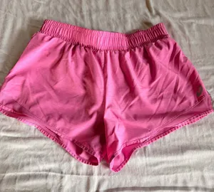 ASICS Running Shorts Pink M Elastic Waist Lined Zip Pocket Quick-Dry thumbnail 1