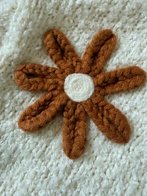 Altar’d State Cream Cropped Cardigan Sweater with Brown Flowers XXS thumbnail 3