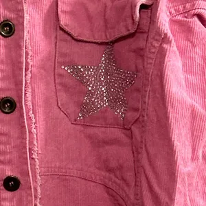 UMGEE Pink Corduroy Sequin Star Denim Jacket Women's Size L‎ thumbnail 8