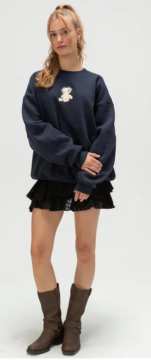 Happy Camp3r Teddy Bear Crewneck thumbnail 1