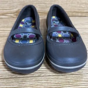 Crocs Shoes Woman 6 Mary‎ Jane Crocband Flats Brown Casual Slip On Comfort 11092 thumbnail 3