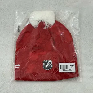 Detroit Red Wings NHL Fanatics Red Authentic Pro Team Locker Room Pom Beanie thumbnail 9
