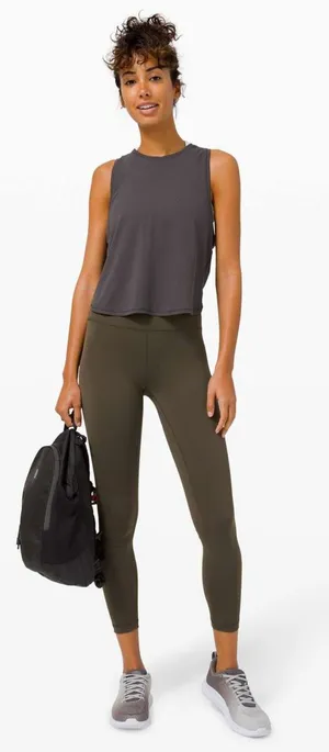 Lululemon Wunder Train High-Rise Tight/Leggings 25" Size 16 NWT Dark Olive thumbnail 1