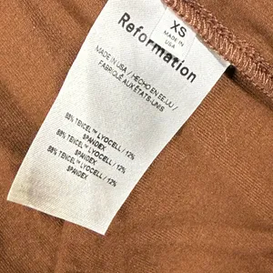 Reformation Brown Tencel Wrap Midi Dress Scoop Neck Sleeveless XS Made in USA thumbnail 3