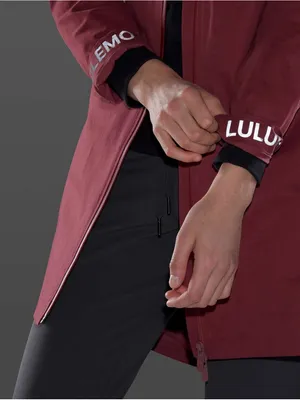 Lululemon Rain Rebel Jacket Waterproof Utility Jacket Red Merlot Size 6 Small thumbnail 7