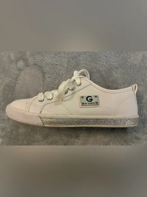 Guess Brand Classic White Leather Lace-Up Sneakers - Women Size 7.5 thumbnail 7